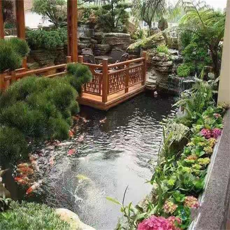 昌都别墅庭院景观设计鱼池